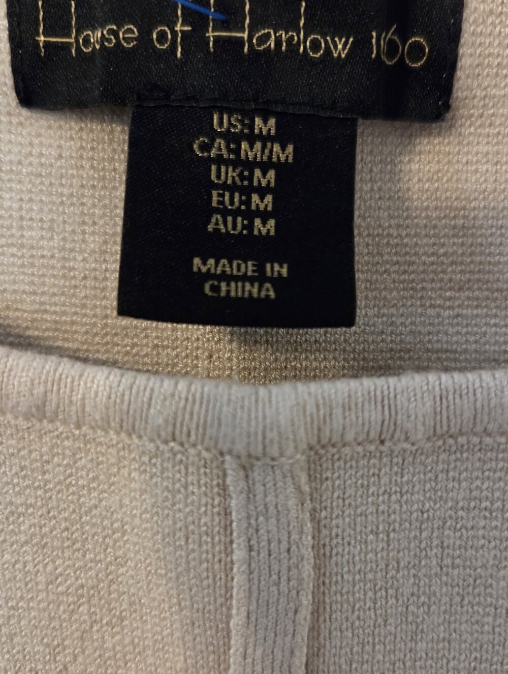 House of Harlow 1960 Women's Tan Cream Corsette Retro Boho Sculpt Crop Top Sz M - Picture 5 of 6